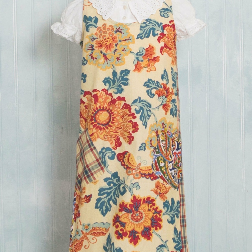 April Cornell Kindred Patchwork Kids Apron NWT